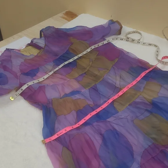 Elegant SHEER Multicolor Maxi Dress - Picture 4 of 13